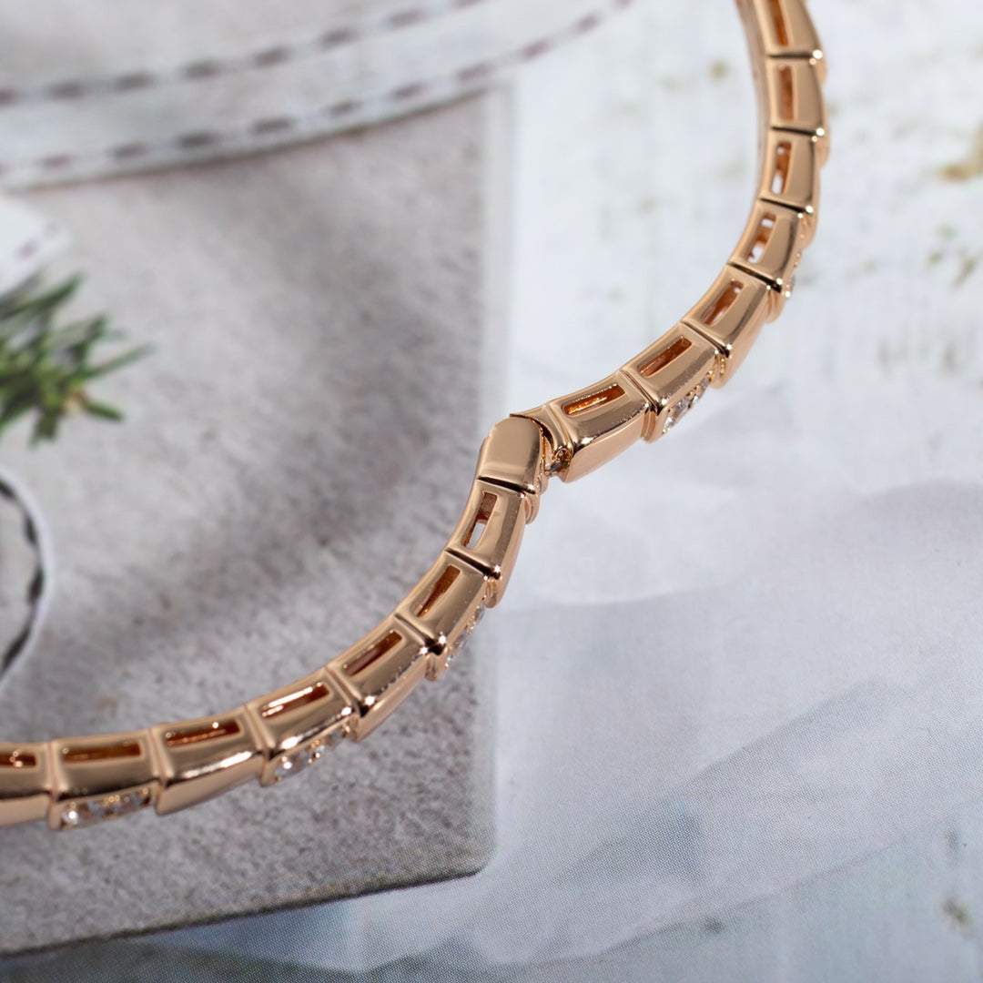 [Clover Jewelry]SERPENTI SMALL BRACELET PINK GOLD DIAMOND