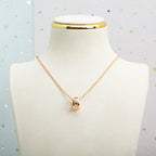 [Clover Jewelry]PARENTESI NECKLACE PINK GOLD