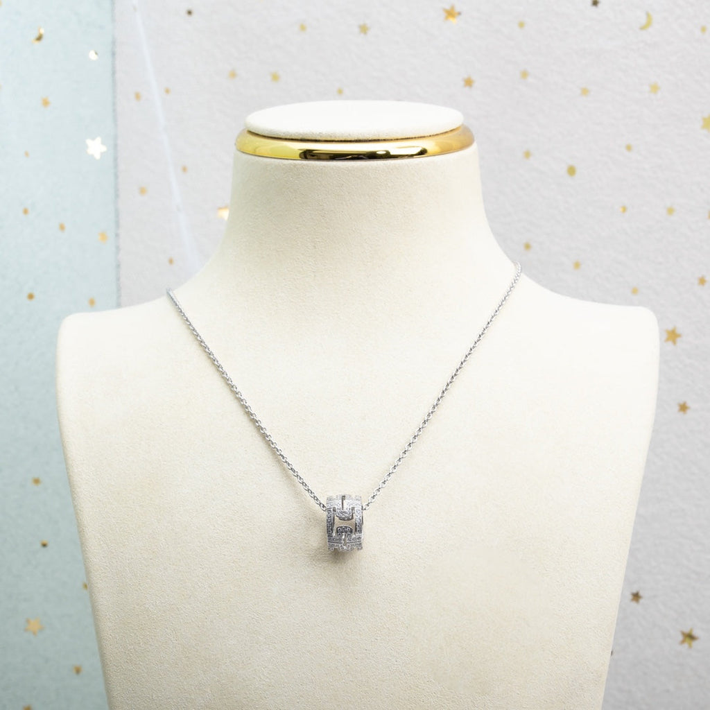 [Clover Jewelry]PARENTESI NECKLACE SILVER DIAMOND