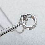 [Clover Jewelry]PARENTESI NECKLACE SILVER DIAMOND