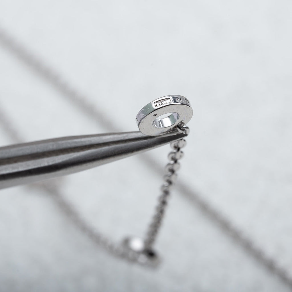 [Clover Jewelry]PARENTESI NECKLACE SILVER DIAMOND