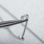 [Clover Jewelry]PARENTESI NECKLACE SILVER DIAMOND