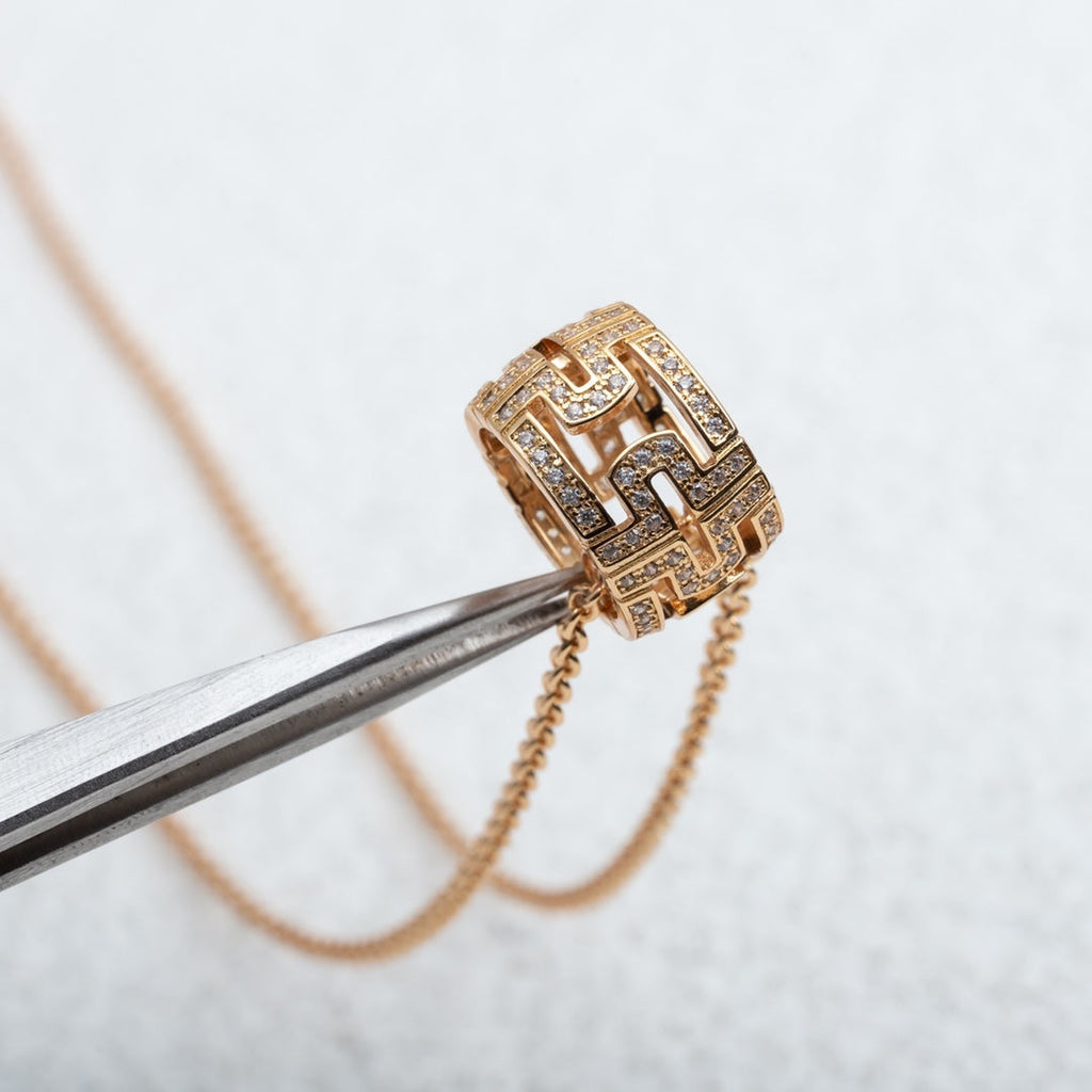 [Clover Jewelry]PARENTESI-HALSKETTE ROSÉGOLD DIAMANT