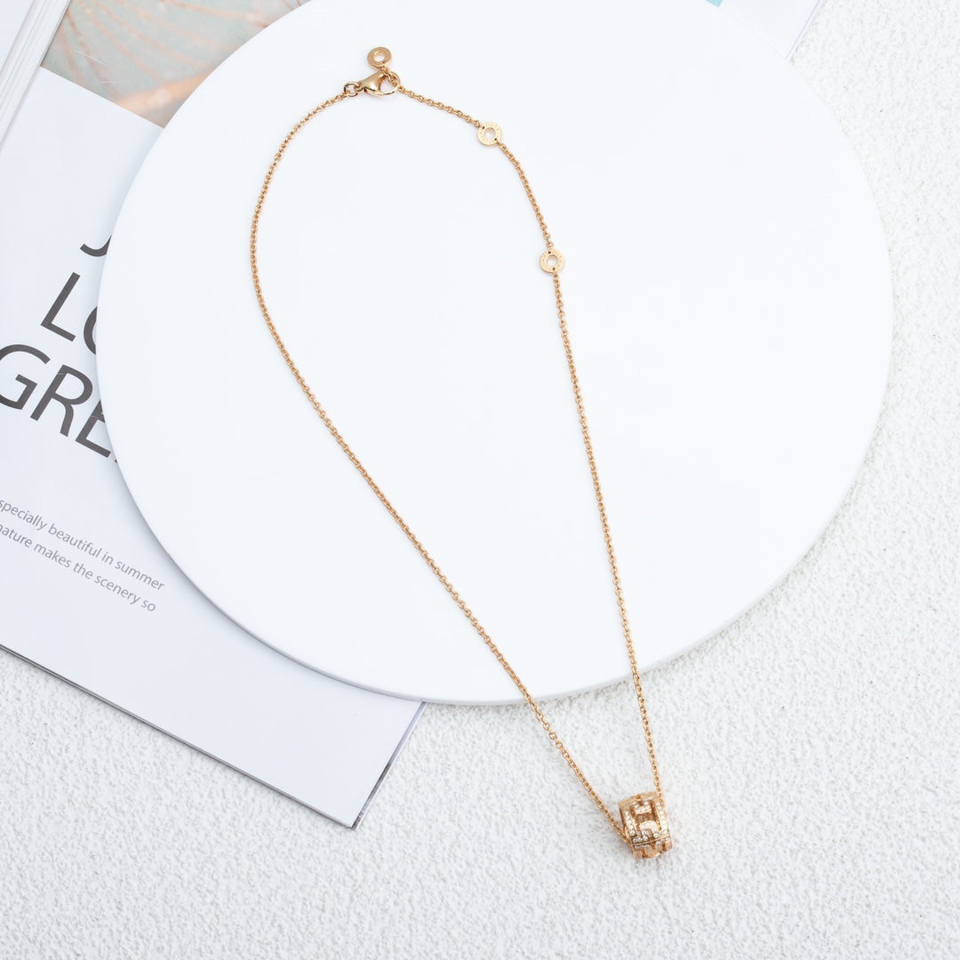 [Clover Jewelry]PARENTESI-HALSKETTE ROSÉGOLD DIAMANT