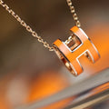 [Clover Jewelry]POP H PEDANT PINK GOLD