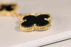 [Clover Jewelry]CLOVER EARRINGS GOLD ONYX MOP 3 MOTIF