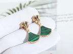 [Clover Jewelry]DREAM MALACHITE PINK GOLD EARRINGS