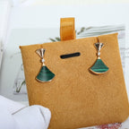 [Clover Jewelry]DREAM MALACHITE PINK GOLD EARRINGS