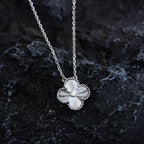 [Clover Jewelry]CLOVER  15MM DIAMOND LASER NECKLACE SILVER