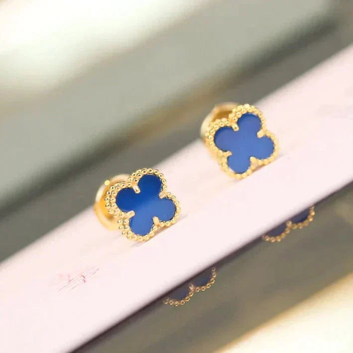 [Clover Jewelry]CLOVER MINI 9.5MM TURQUOISE EARRINGS