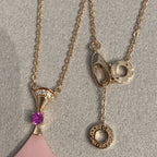 [Clover Jewelry]DREAM NECKLACE PINK OPAL