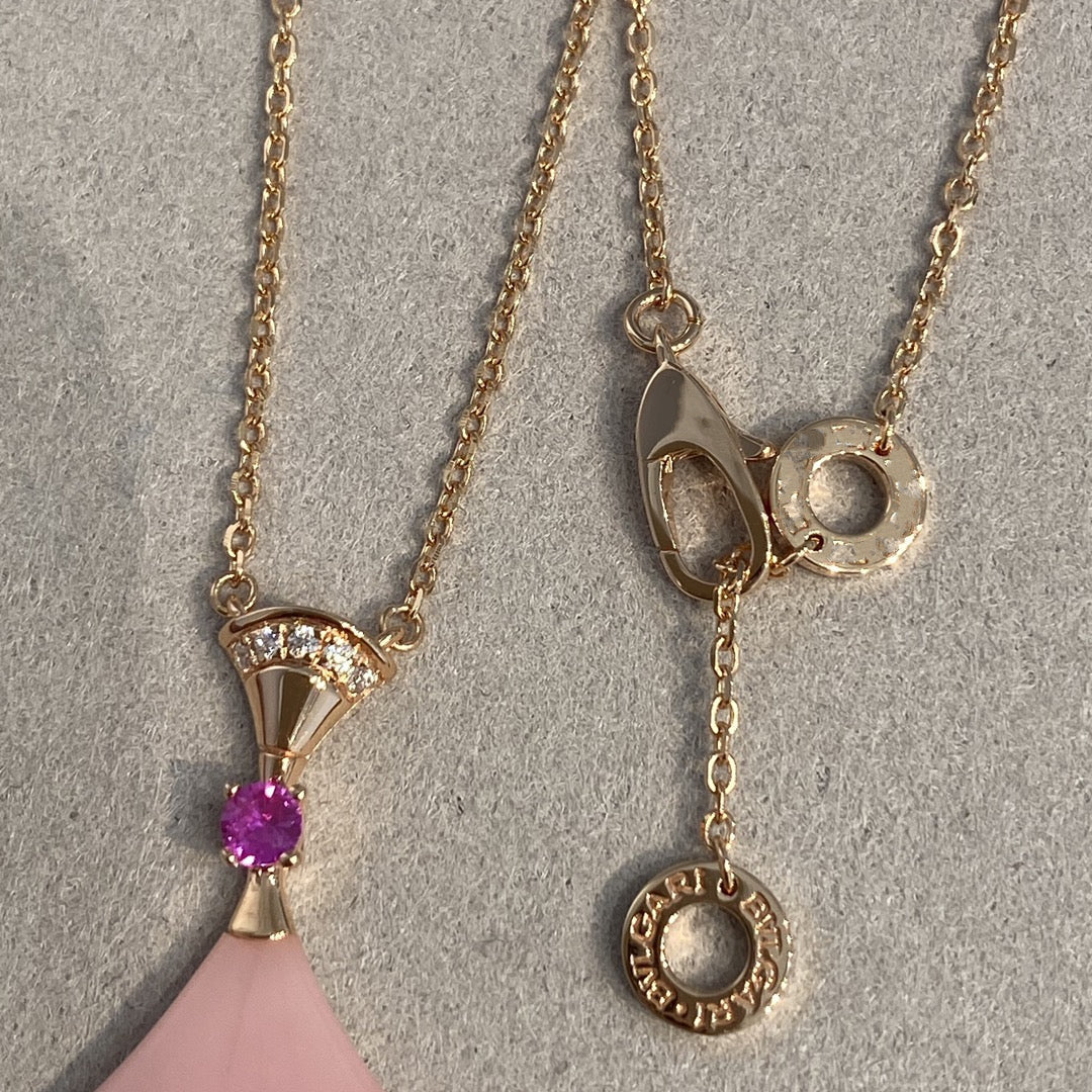 [Clover Jewelry]DREAM NECKLACE PINK OPAL