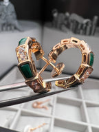 [Clover Jewelry]SERPENTI MALACHITE PINK GOLD EARRINGS