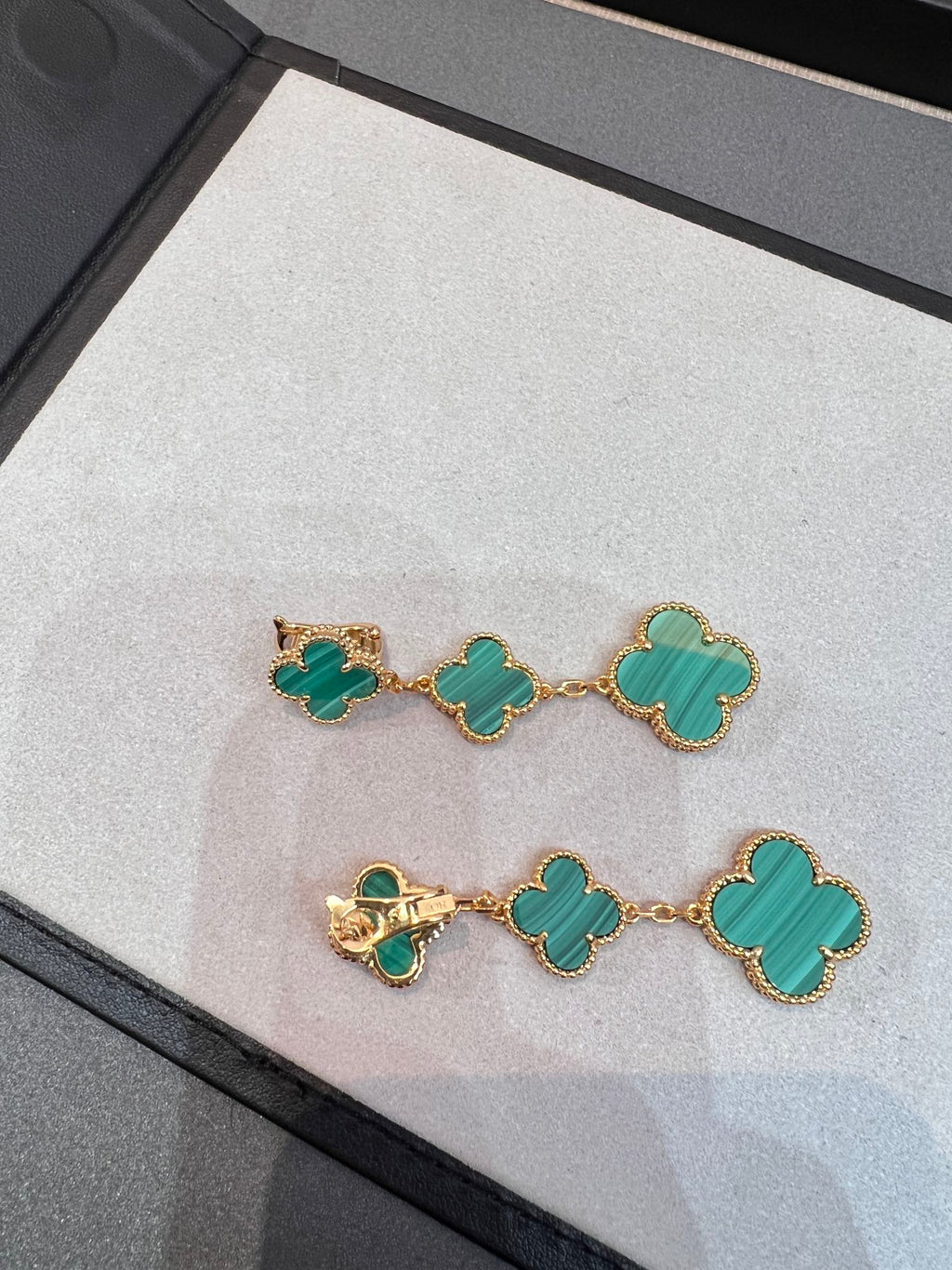 [Clover Jewelry]CLOVER MALACHITE 3 MOTIFS GOLD