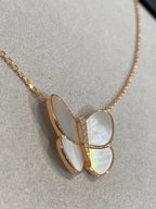 [Clover Jewelry]BUTTERFLY GOLD MOP DIAMOND NECKLACE