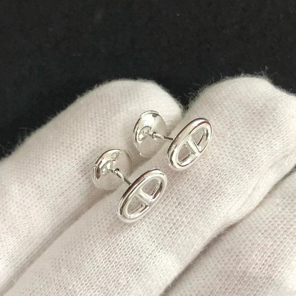 [Clover Jewelry]CHAINE SMALL EARRINGS GOLD AND SILVER