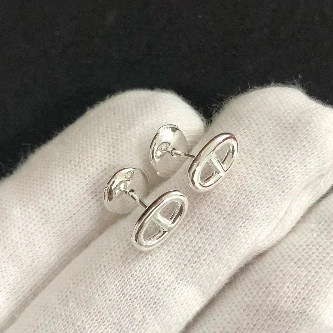 [Clover Jewelry]CHAINE SMALL EARRINGS GOLD AND SILVER