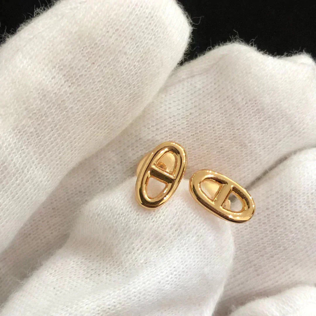[Clover Jewelry]CHAINE SMALL EARRINGS GOLD AND SILVER