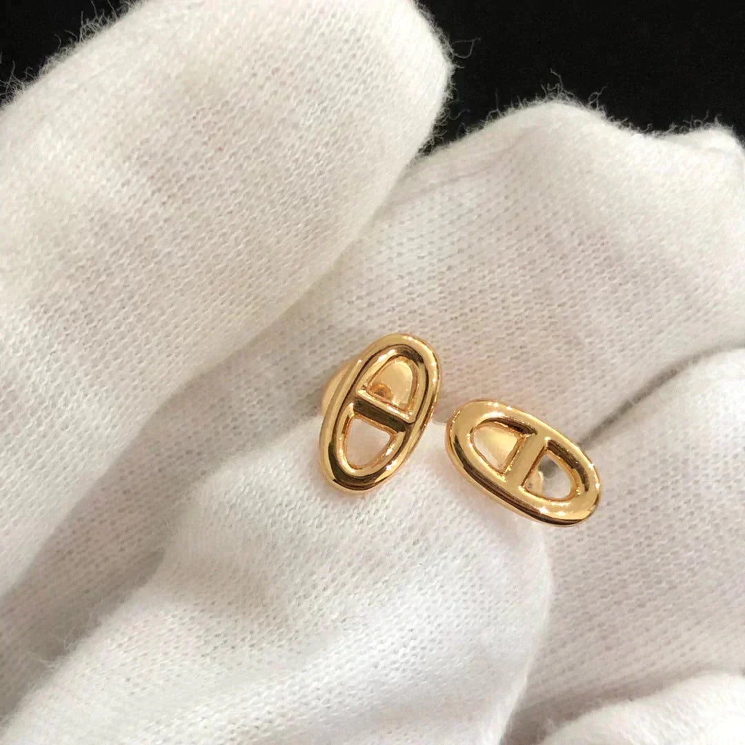 [Clover Jewelry]CHAINE SMALL EARRINGS GOLD AND SILVER
