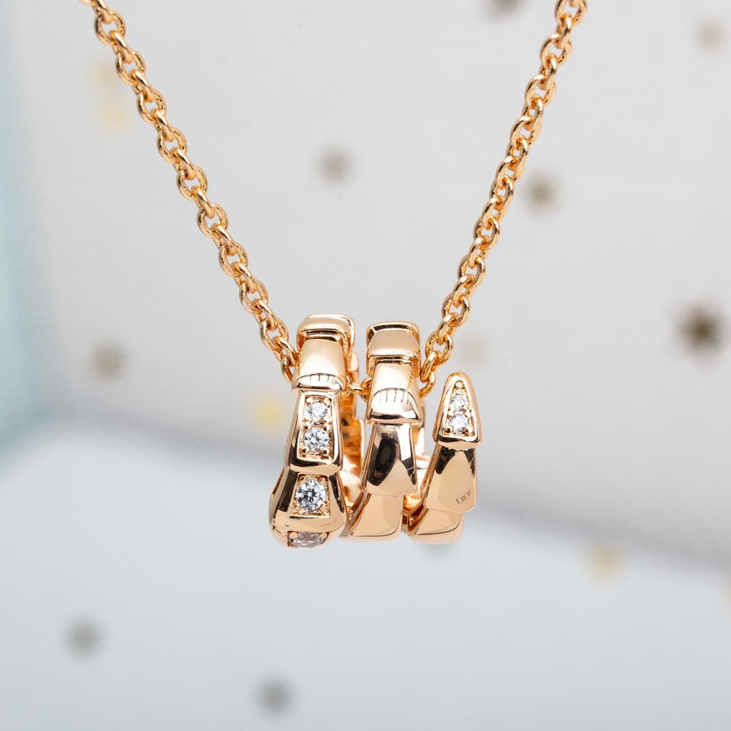 [Clover Jewelry]SERPENTI ROSÉGOLD-HALSKETTE DIAMANT
