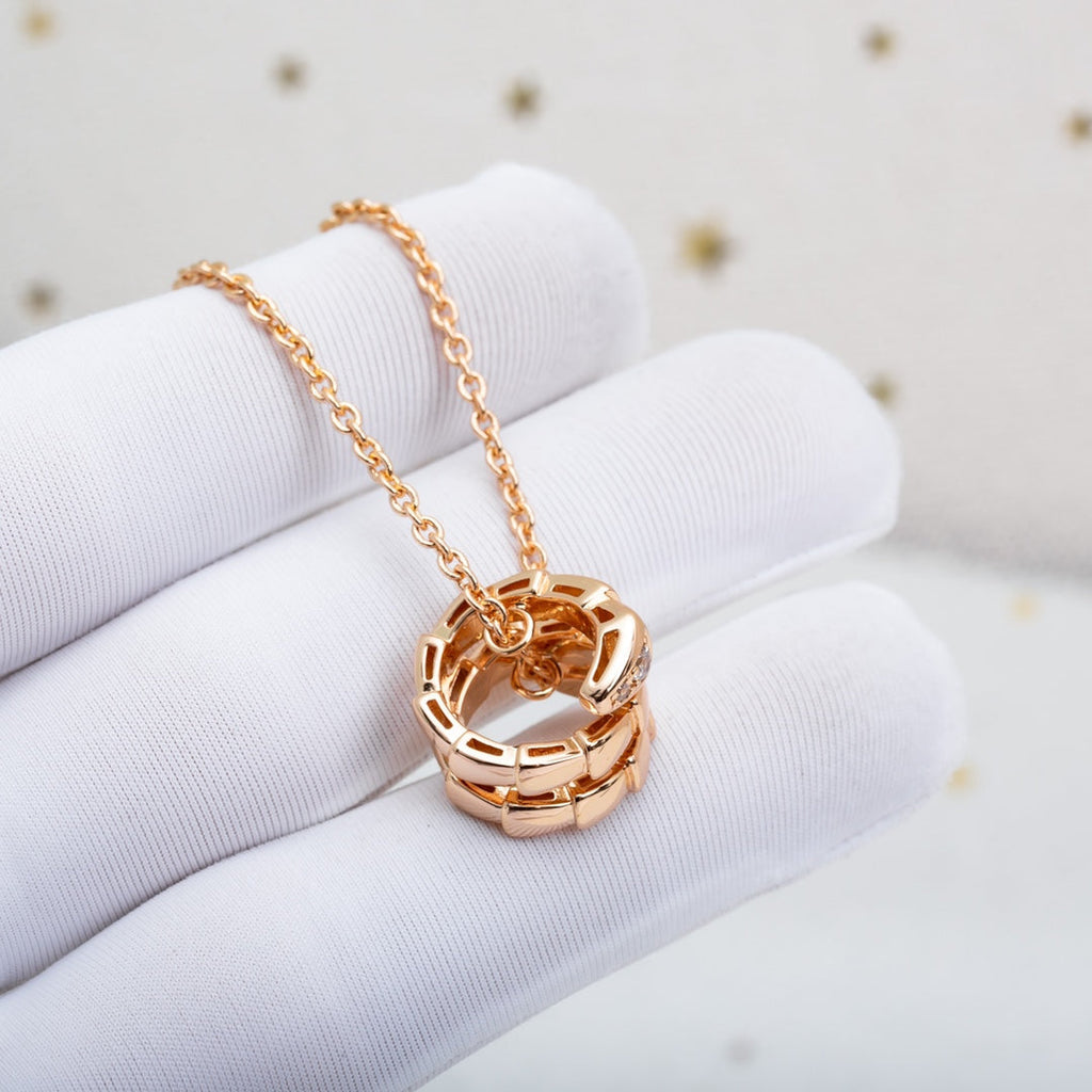 [Clover Jewelry]SERPENTI ROSÉGOLD-HALSKETTE DIAMANT