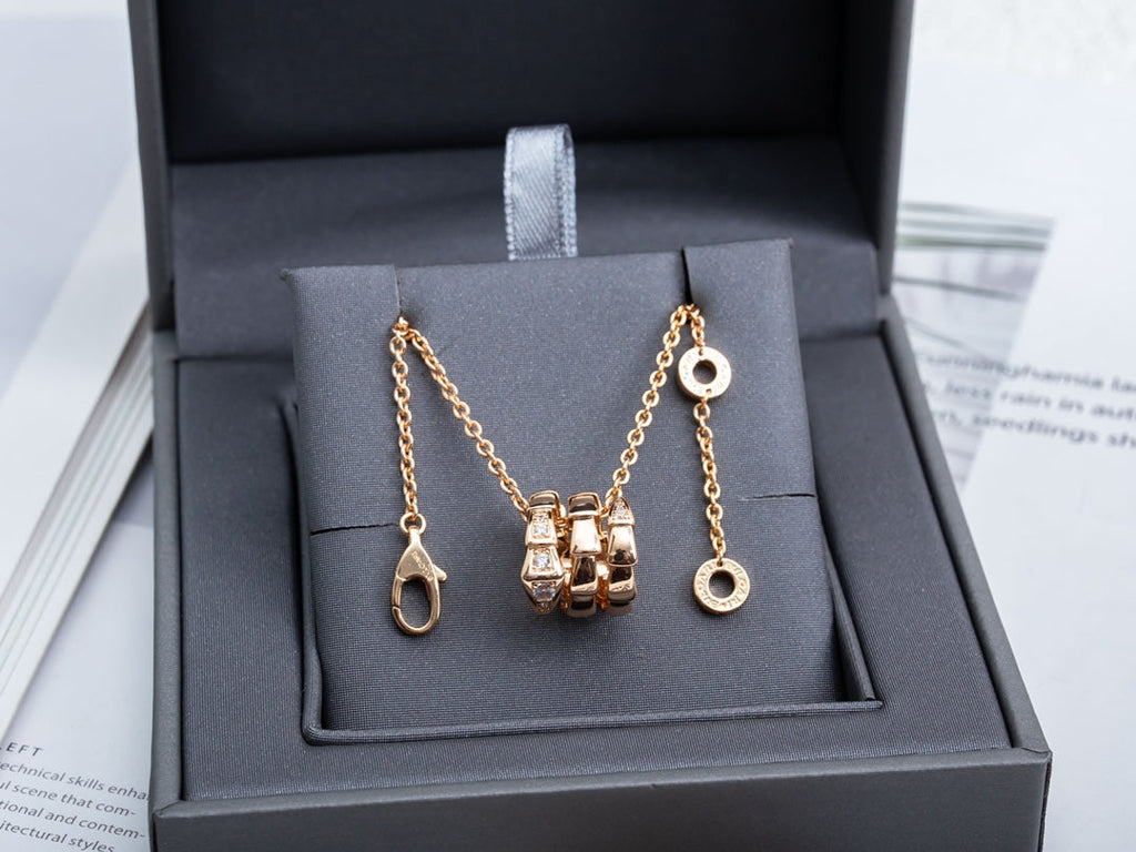 [Clover Jewelry]SERPENTI ROSÉGOLD-HALSKETTE DIAMANT