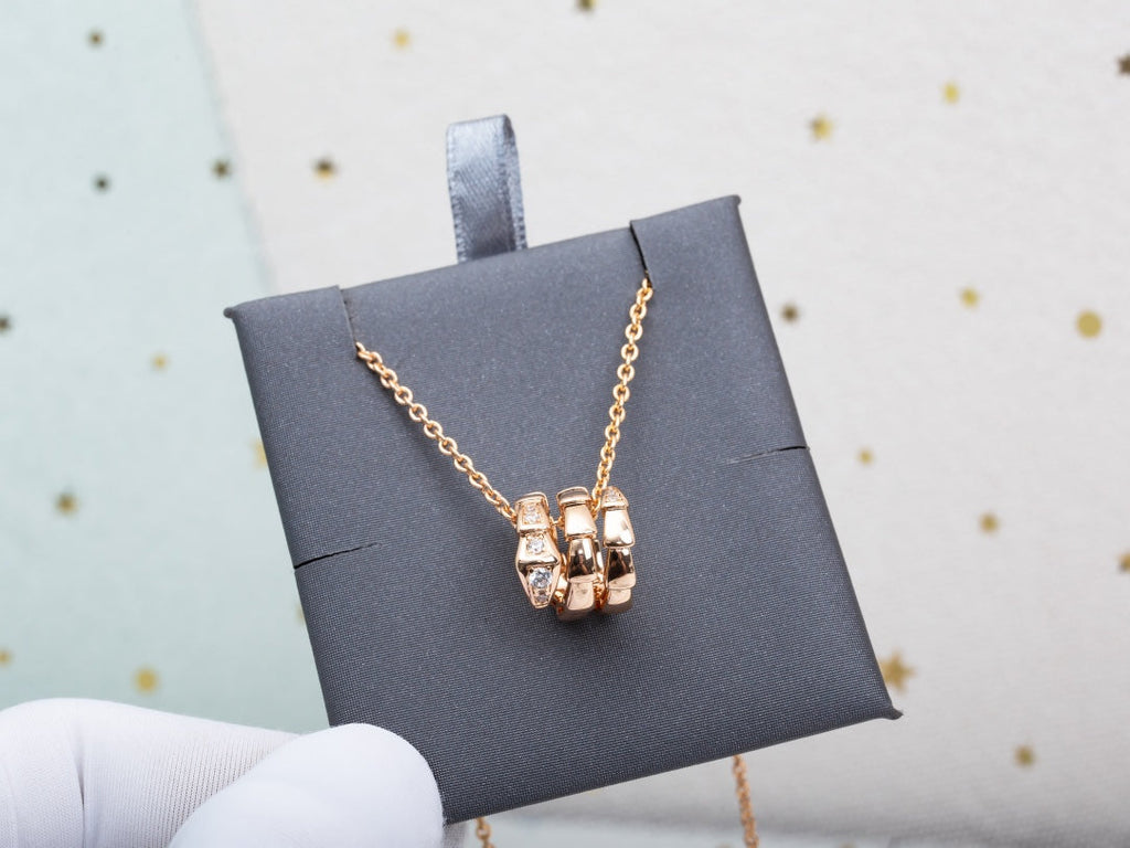 [Clover Jewelry]SERPENTI ROSÉGOLD-HALSKETTE DIAMANT