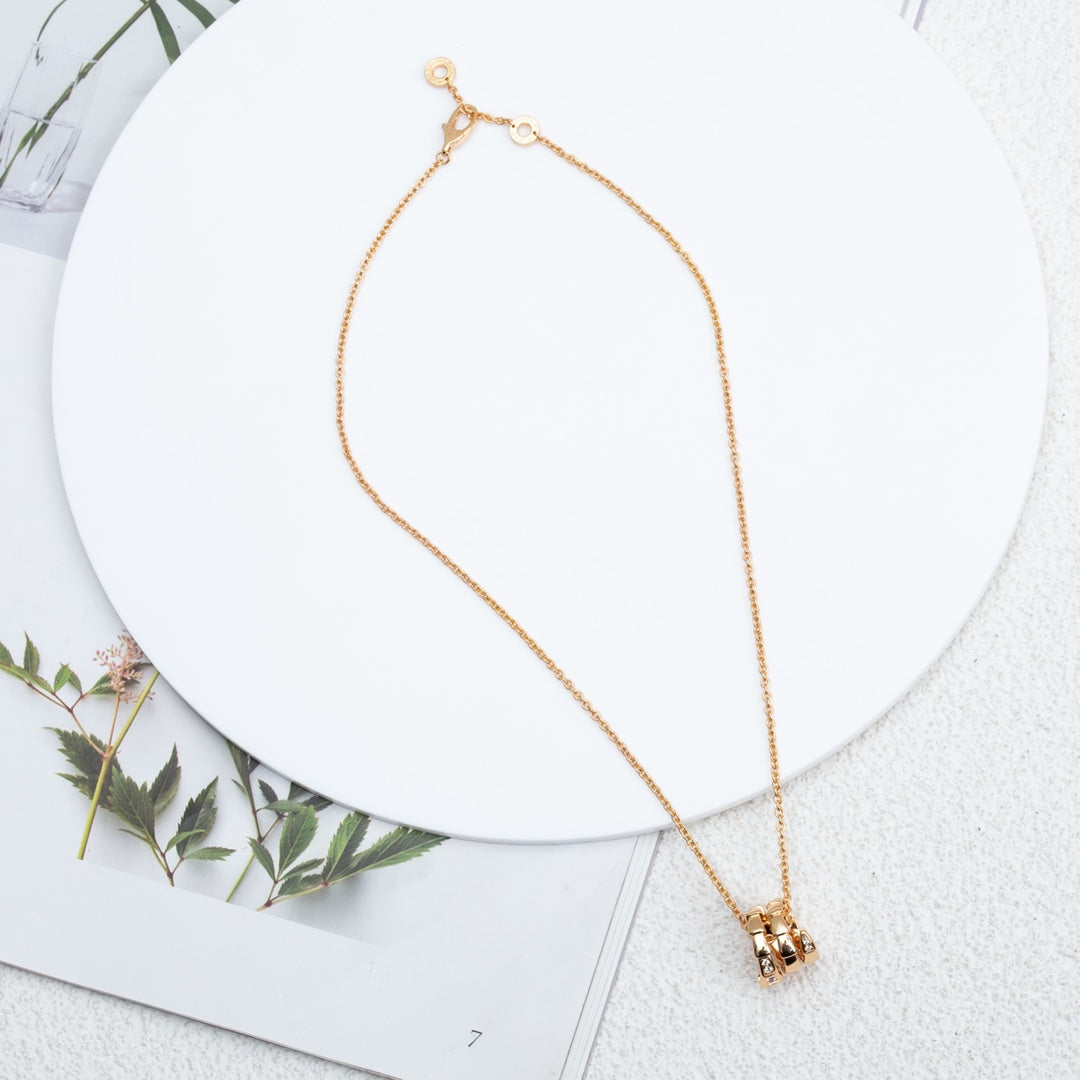 [Clover Jewelry]SERPENTI ROSÉGOLD-HALSKETTE DIAMANT