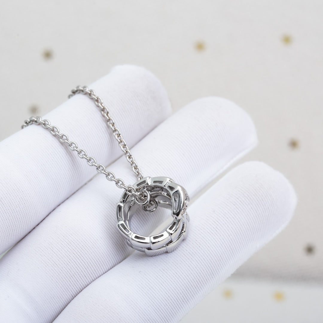 [Clover Jewelry]SERPENTI SILVER NECKLACE DIAMOND