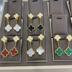 [Clover Jewelry]CLOVER  2 MOTIFS  DIAMOND  EARRINGS (MULTIPLE CHOICESç´