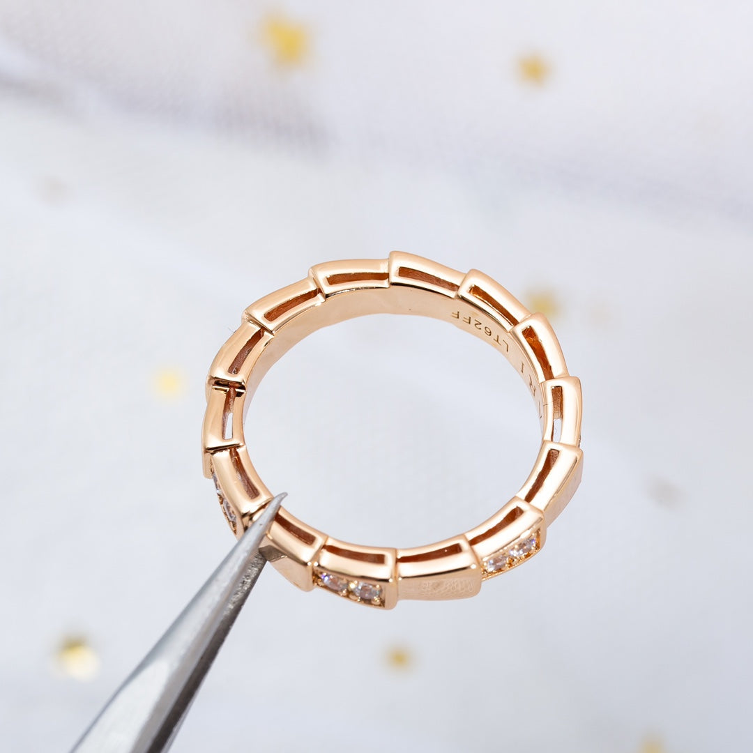 [Clover Jewelry]SERPENTI RING PINK GOLD  3MM