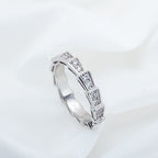 [Clover Jewelry]SERPENTI RING SILVER DIAMOND PAVED 3MM