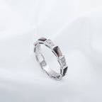 [Clover Jewelry]SERPENTI RING SILVER  DIAMOND BLACK MOP 3MM