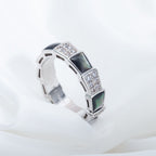 [Clover Jewelry]SERPENTI RING SILVER DIAMOND BLACK MOP 4MM