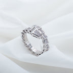 [Clover Jewelry]SERPENTI RING SILVER DIAMOND PAVED 4MM