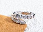 [Clover Jewelry]SERPENTI RING SILVER DIAMOND PAVED 4MM