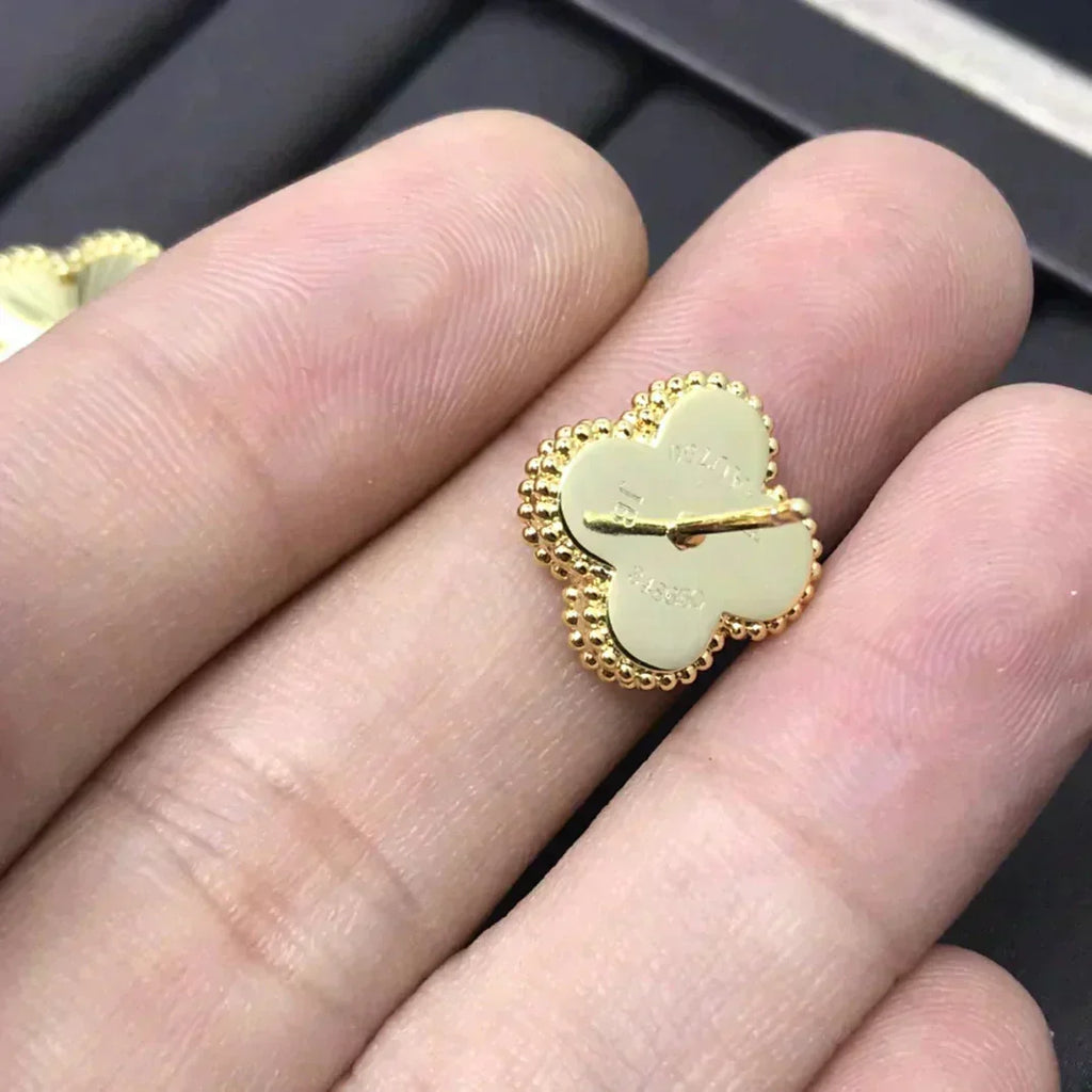 [Clover Jewelry]CLOVER MINI 9.5MM LASER EARRINGS