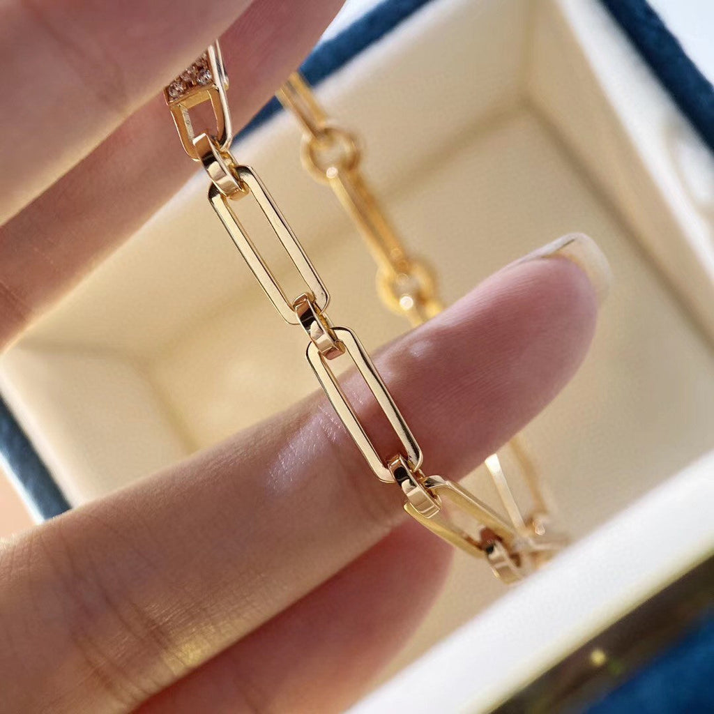 [Clover Jewelry]CHAINE BRACELET SMALL MODEL DIAMOND