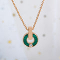 [Clover Jewelry]GARI-HALSKETTE ROSÉGOLD MALACHIT