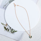 [Clover Jewelry]GARI-HALSKETTE ROSÉGOLD MALACHIT
