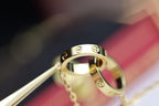 [Clover Jewelry]LOVE NECKLACE DOUBLE RING GOLD