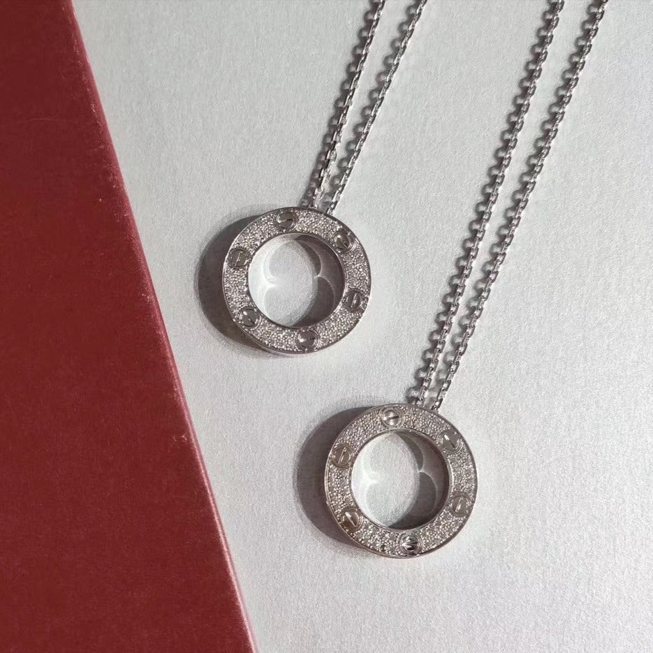 [Clover Jewelry]LOVE NECKLACE ADJUSTABLE SILVER
