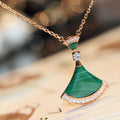 [Clover Jewelry]DREAM NECKLACE MALACHITE DIAMOND
