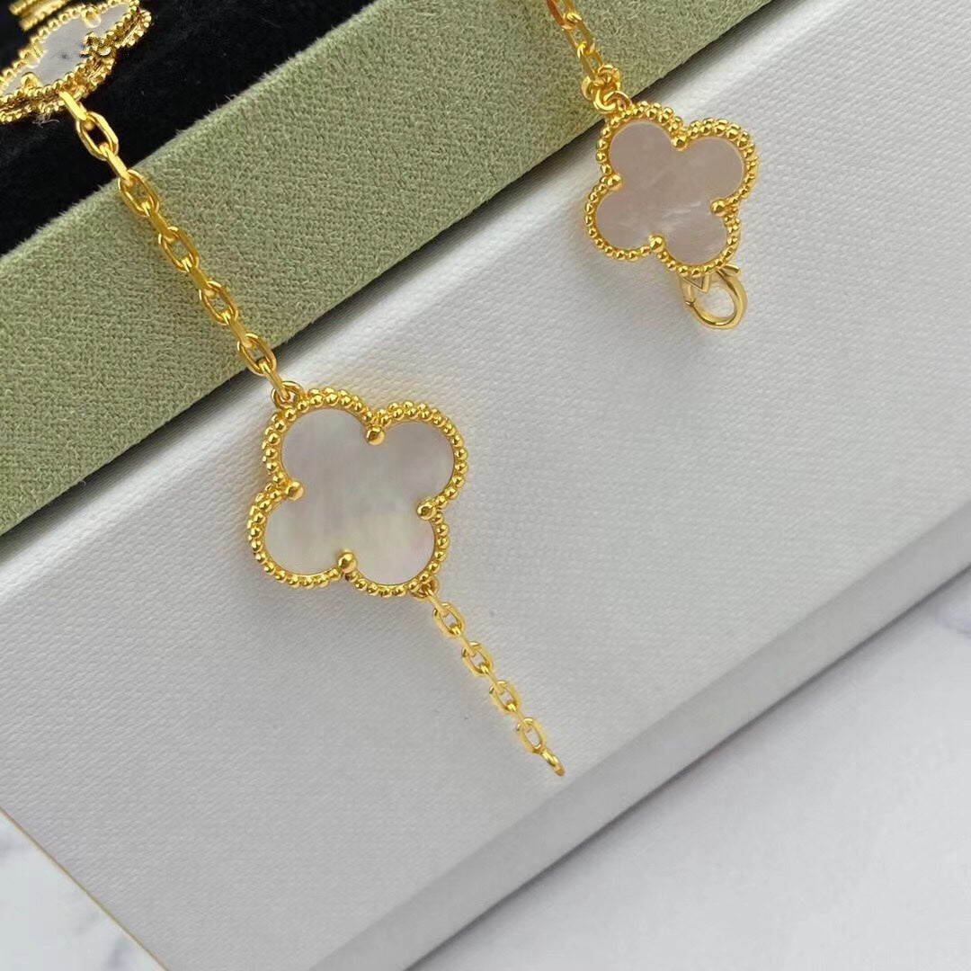 [Clover Jewelry]MAGIC CLOVER MOP GOLD BRACELET 5 MOTIFS
