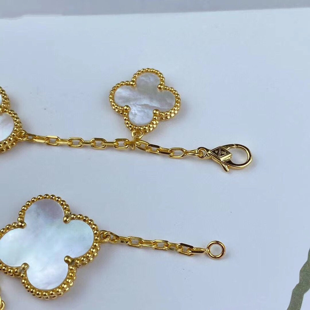 [Clover Jewelry]MAGIC CLOVER MOP GOLD BRACELET 5 MOTIFS