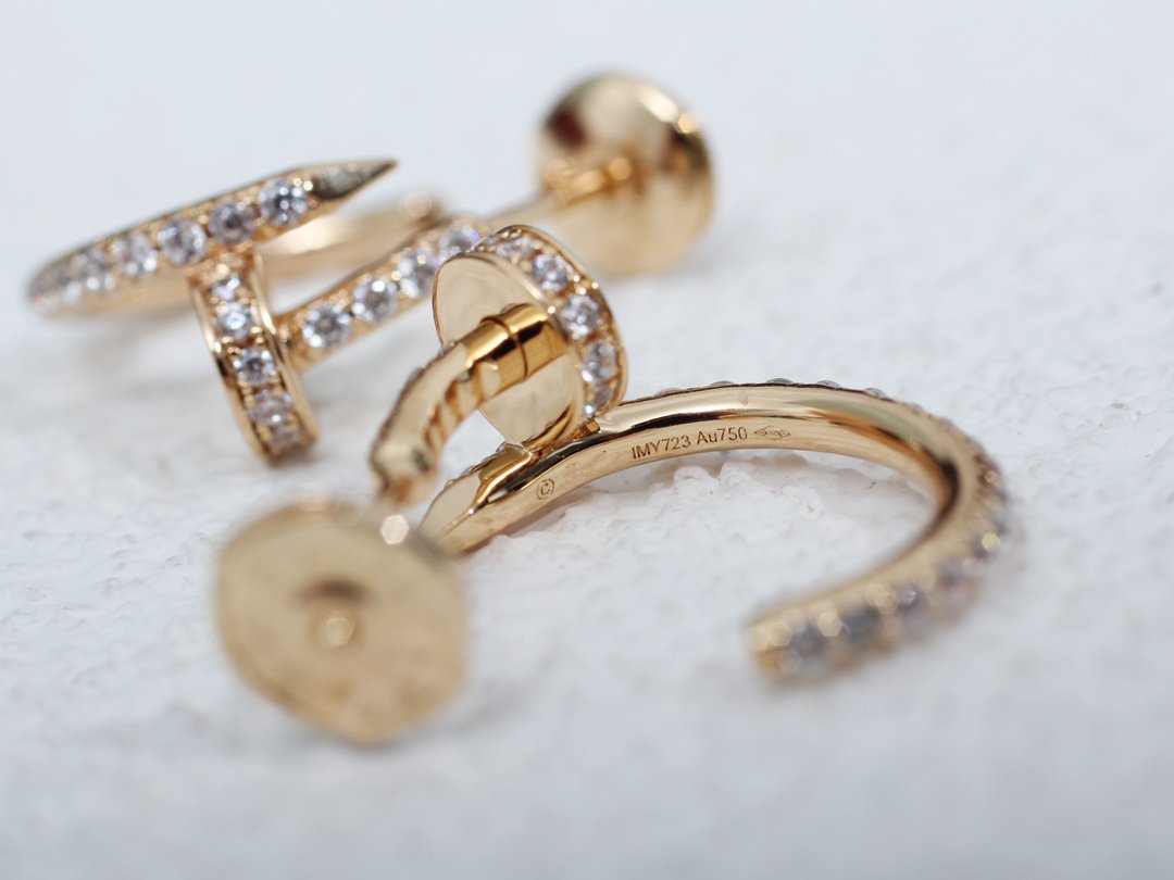 [Clover Jewelry]JUSTE EARRINGS 12.75MM PINK GOLD DIAMOND