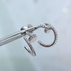 [Clover Jewelry]JUSTE EARRINGS 12.75MM SILVER DIAMOND