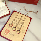 [Clover Jewelry]JUSTE HALSKETTE GOLD ROT DIAMANTEN