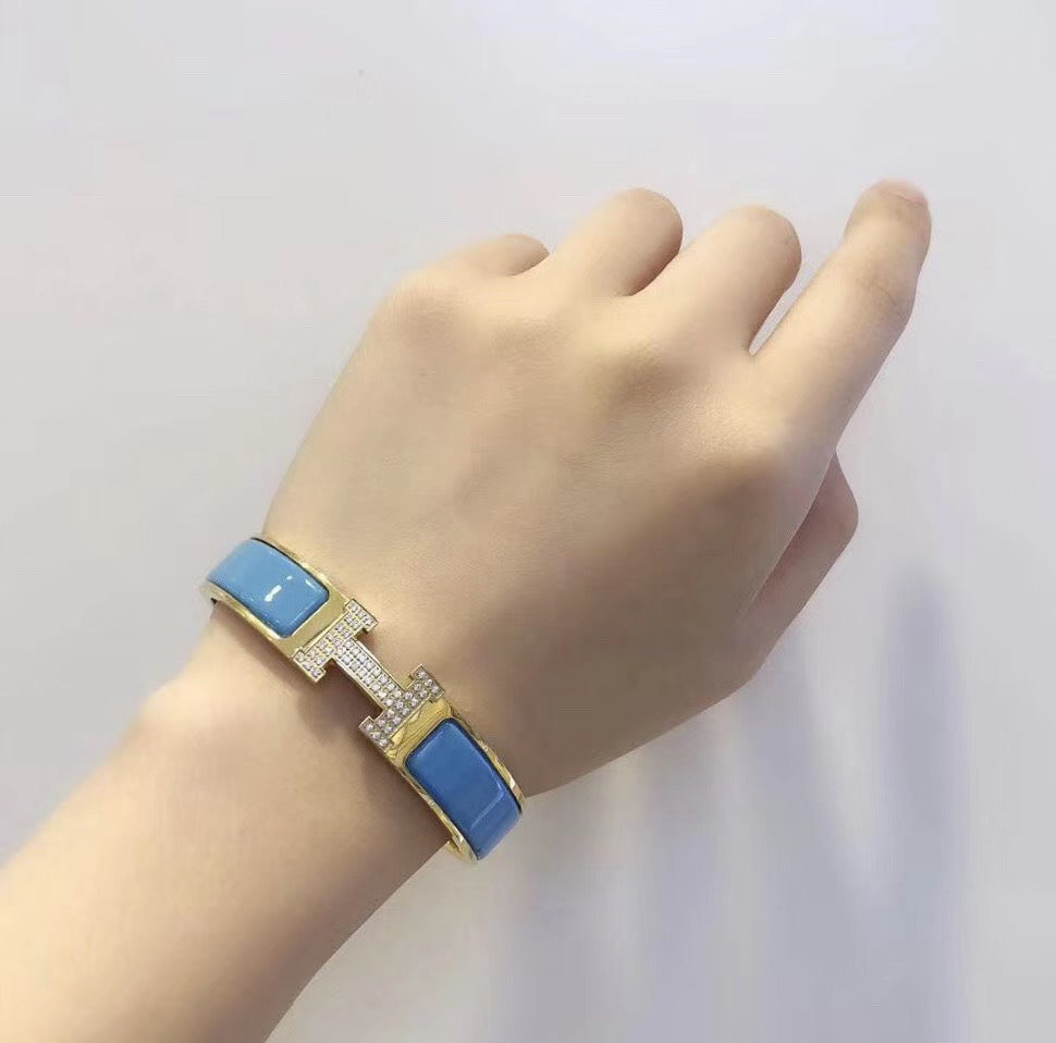 [Clover Jewelry]H CLOUD BLUE BRACELET GOLD DIAMOND