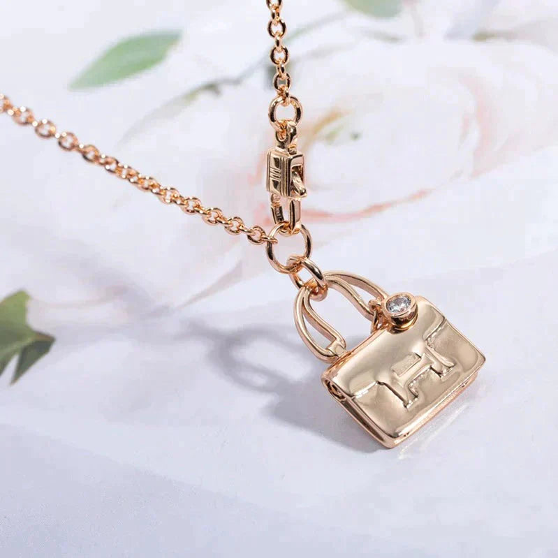 [Clover Jewelry]AMULETTE PEDANT ROSE GOLD NECKLACE